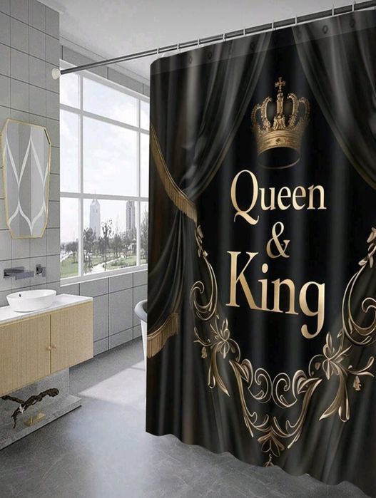 Cortina banheira/banho Queen & King