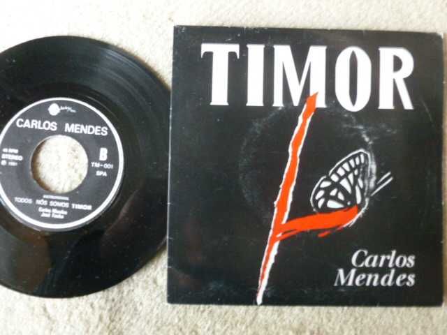 Disco de vinil "Todos nós somos Timor", Carlos Mendes e José Fanha