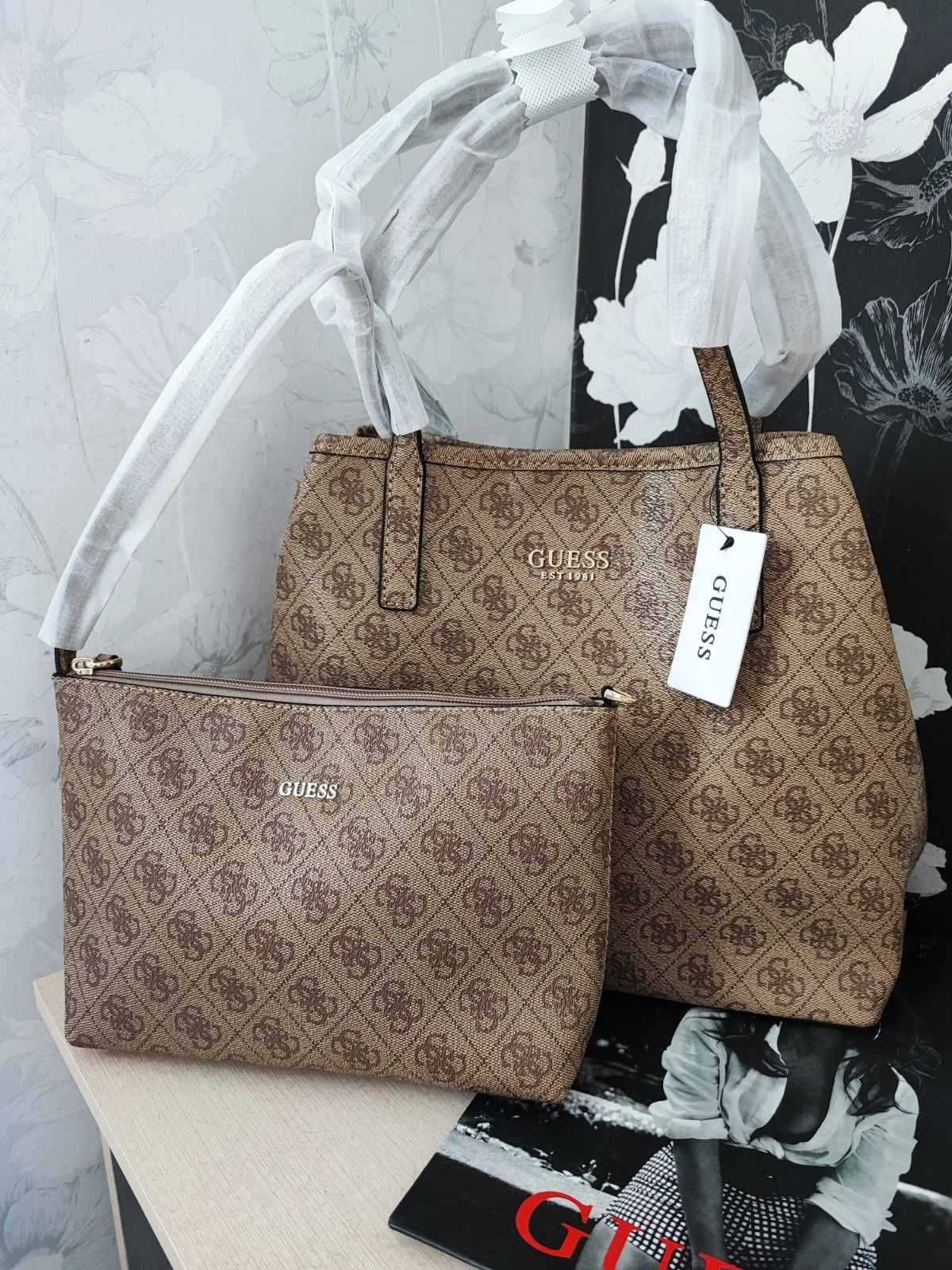 Сумка сетчел шоппер Гесс Guess оригинал