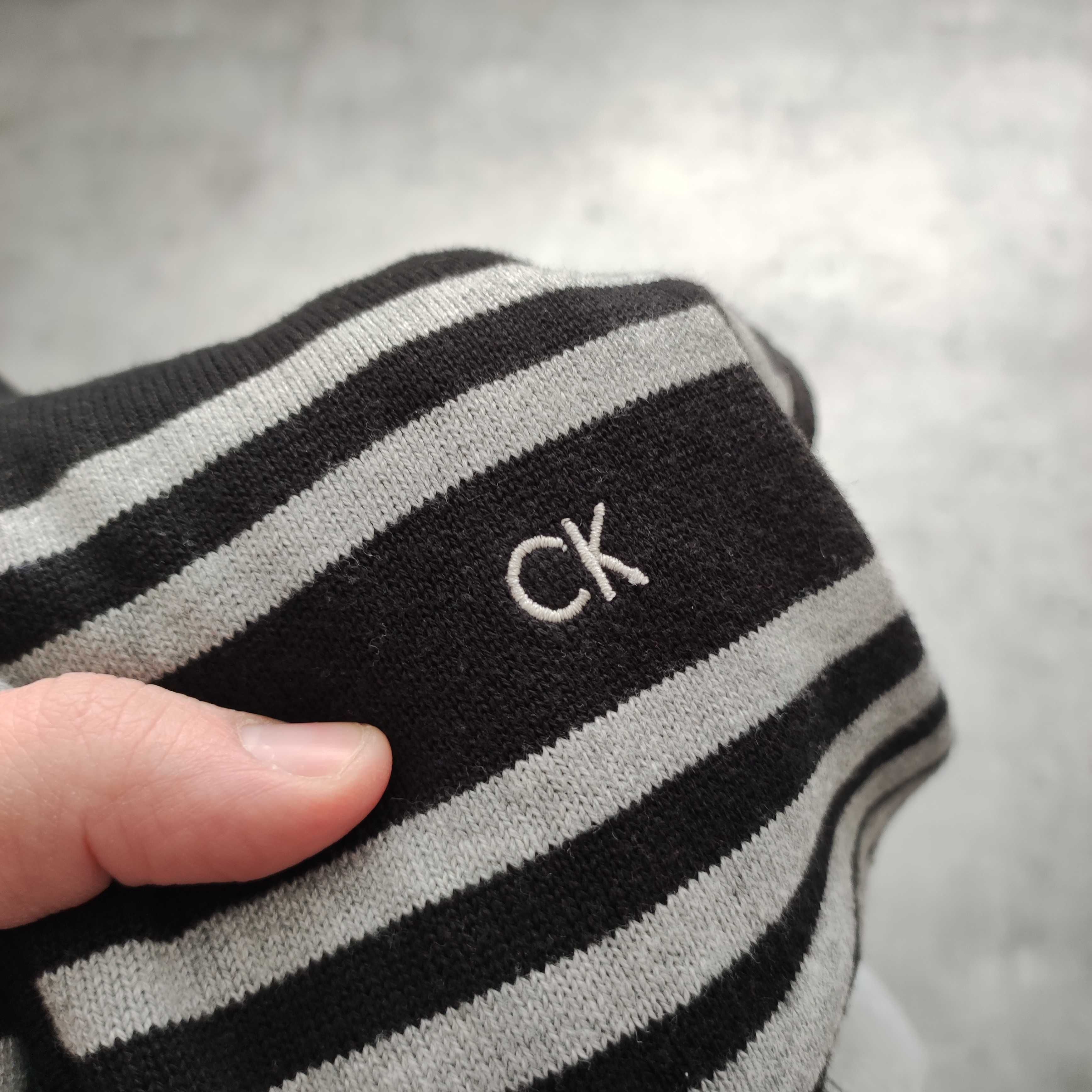 MĘSKA PREMIUM Kamizelka Sweter Elegancka CK Calvin Klein Suwak Logo