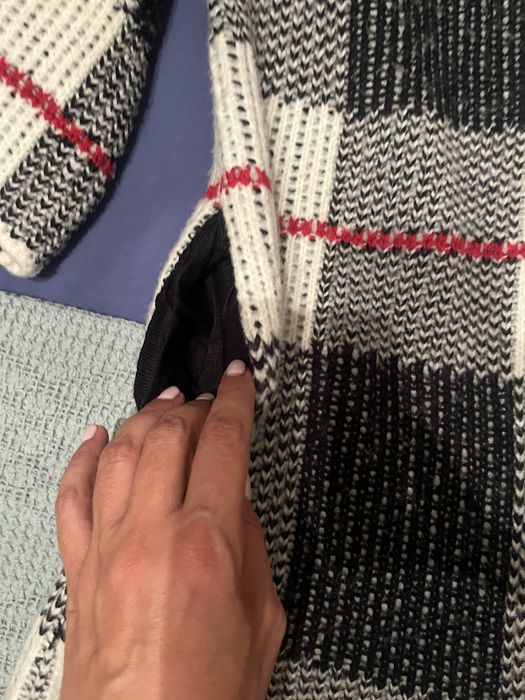 Casaco  Morgan senhora preto branco cinza e vermelho