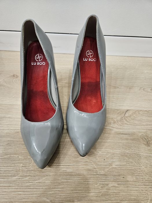 Szare szpilki buty damskie rozm. 36