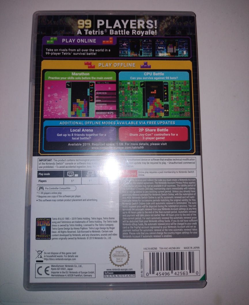Konsola Nintendo Switch z oryginalnym pudełkiem + gra Tetris za darmo