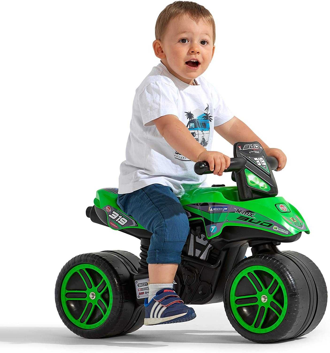 FALK Jeździk Racing Zielony szerokie koła 2+