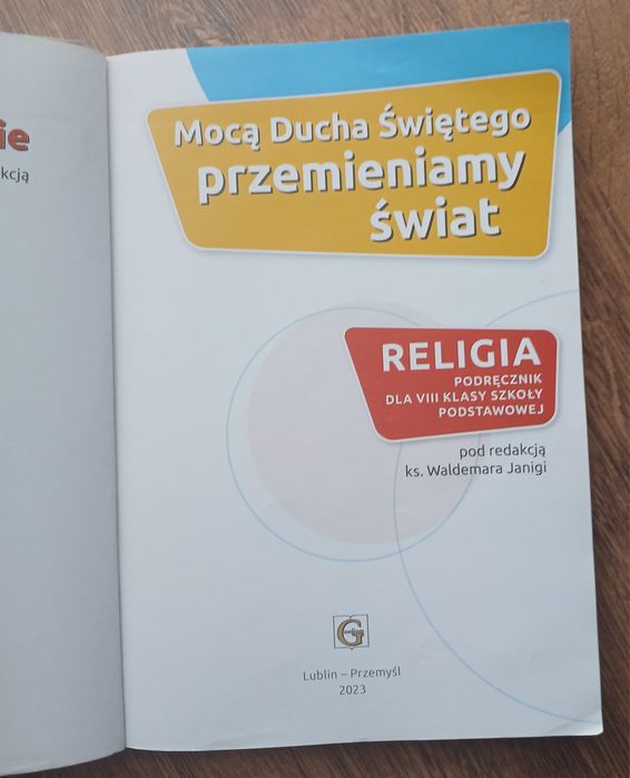 Mocą ducha świętego kl. 8 podręcznik do religi.