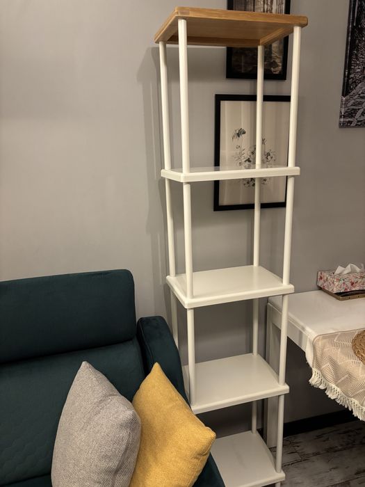 Regał łazienkowy Ikea Dynan biały metalowy