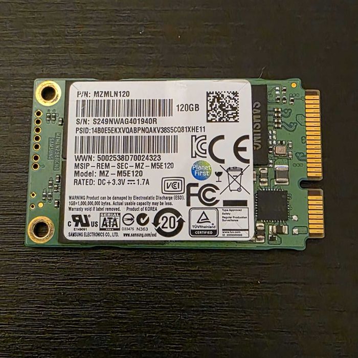Disco Interno Samsung SSD 850 EVO mSata MZMLN120