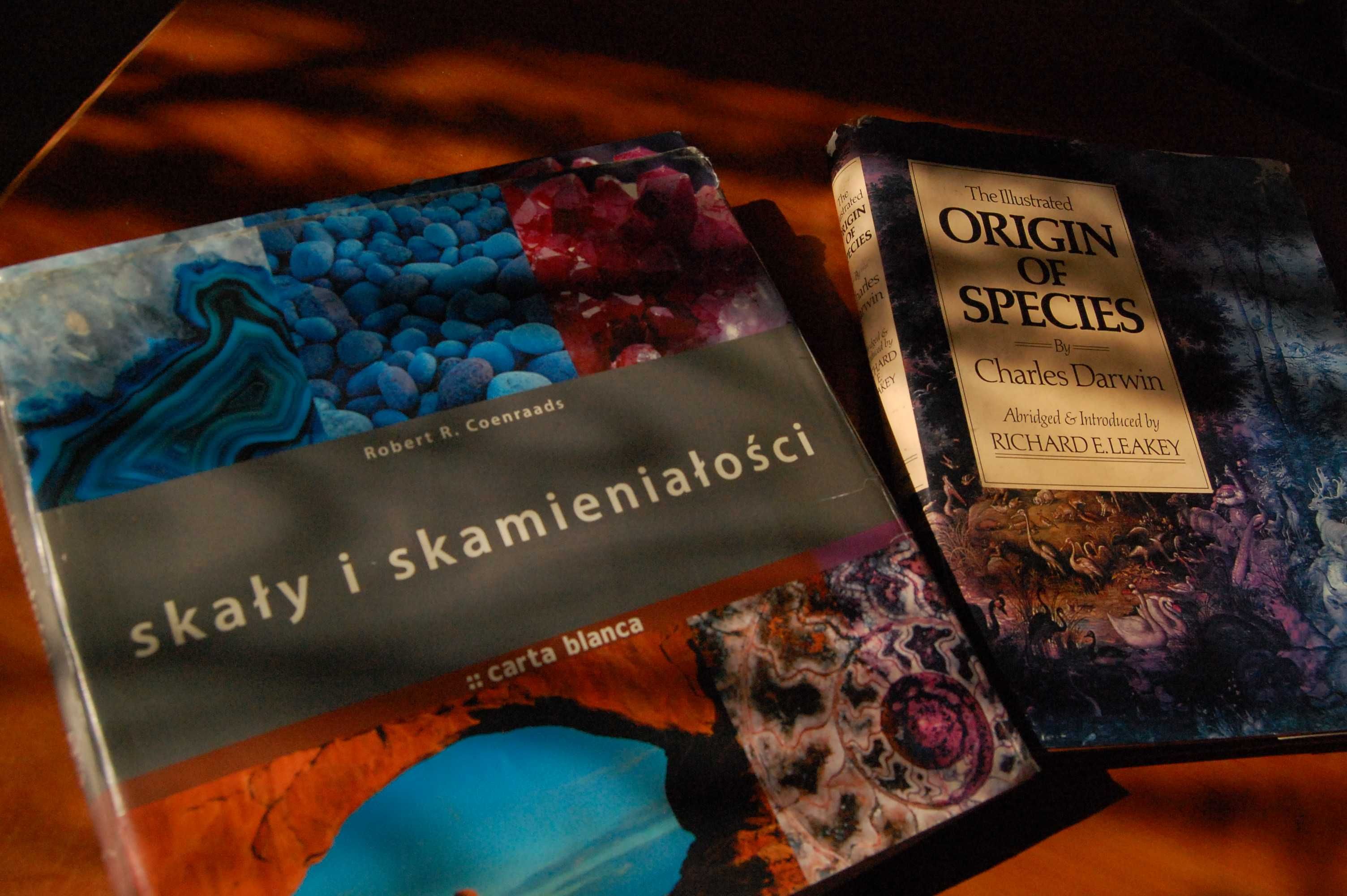 Rober R Coenraads "Skały i skamieniałości".Charles Darwin. 2 książki.