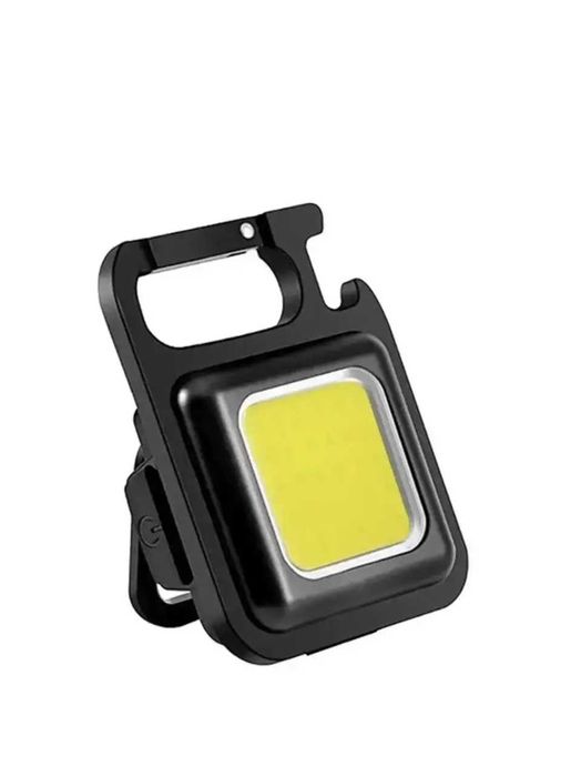 Скидка -30%!Фонарик брелок аккумуляторный c карабином и магнитом