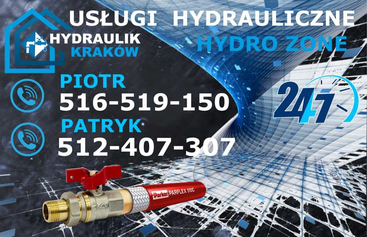 hydraulik Kraków 24 h,
pogotowie hydrauliczne