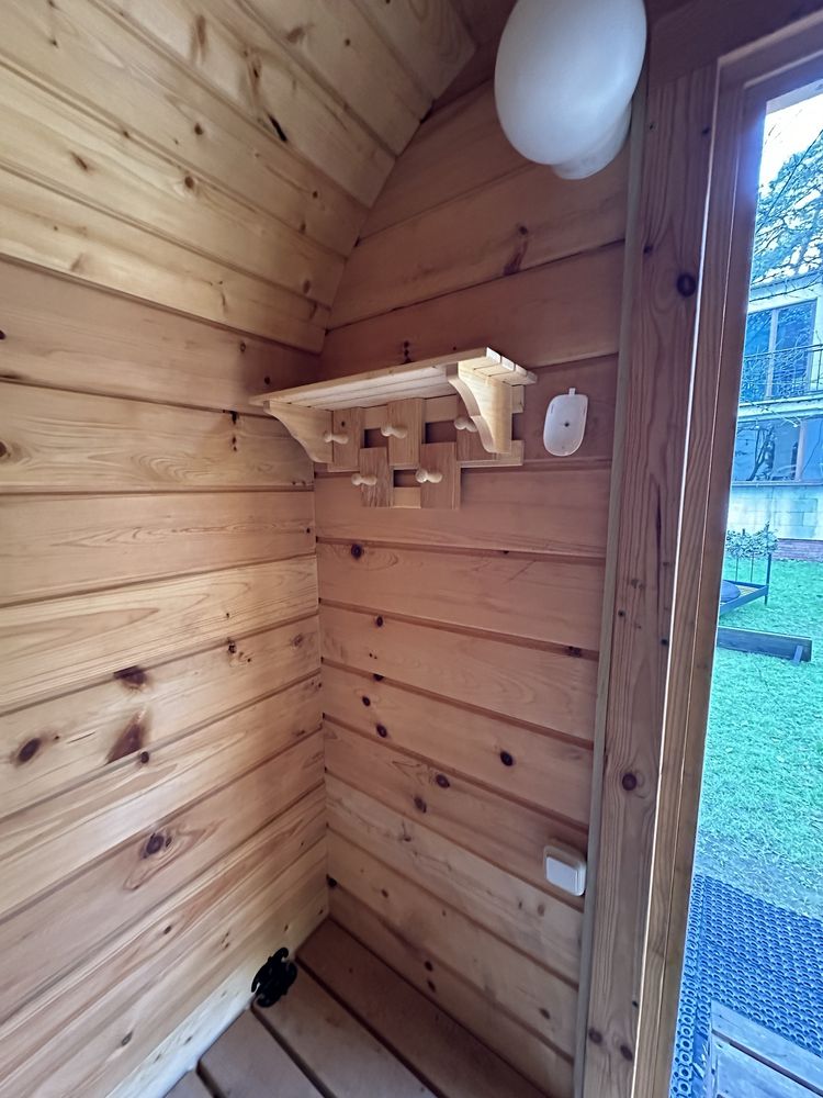 Mobilna Sauna + Łaznia z  Cedru pod kat. B, piec Ferynger Optima