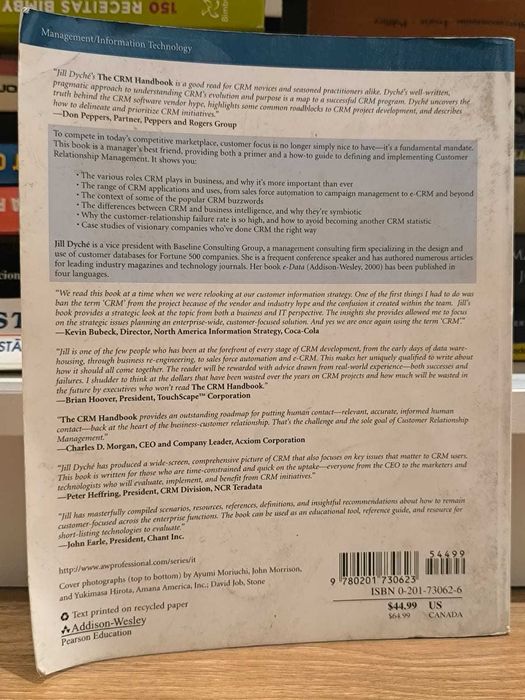 Livro "The CRM Handbook" de Mary O'Brien, Jill Dyché