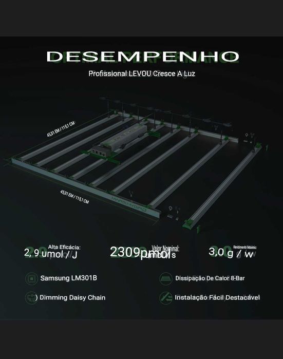 FC8000 Marshydro 800w iluminação led chip Samsung Lm301B indoor grow