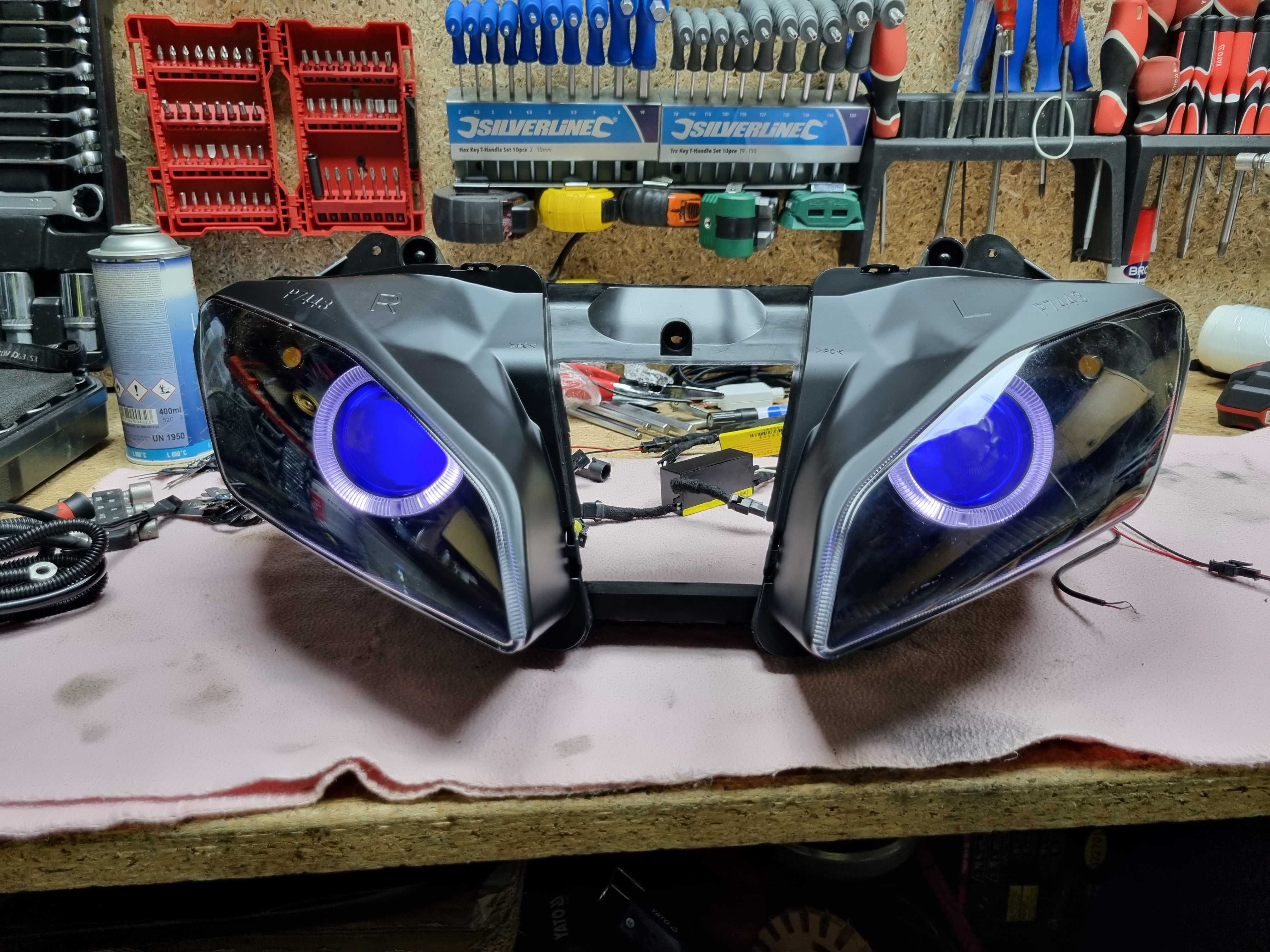 Lampa Reflektor Yamaha R6  RJ15 oczy demona i aniola