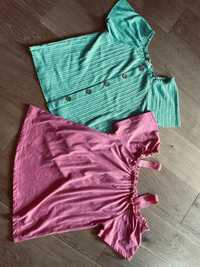 2 bluzki 11-12 l Zara, zielona różowa