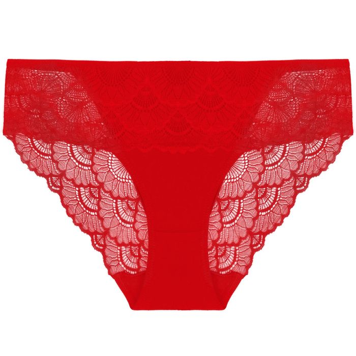 Figi Damskie Koronkowe Majtki Eleganckie Wygodne  2-Szt. Moraj XXL