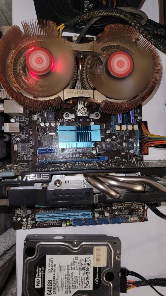 Комплект am3+ asus m5a87+phenom ll x4 965+8 gb озу