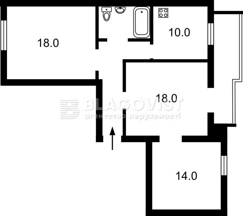 Липки. Продаж 3кімн. квартири 70м2