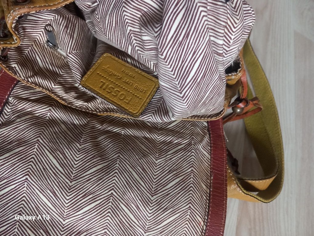 Fossil torebka vintage skóra bydlęca