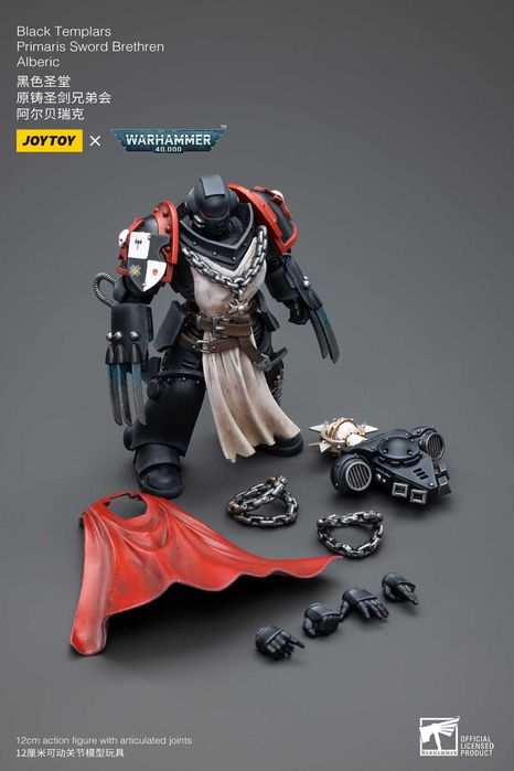 Коллекционная фигурка Joytoy Warhammer Black Templar Brother Alberic