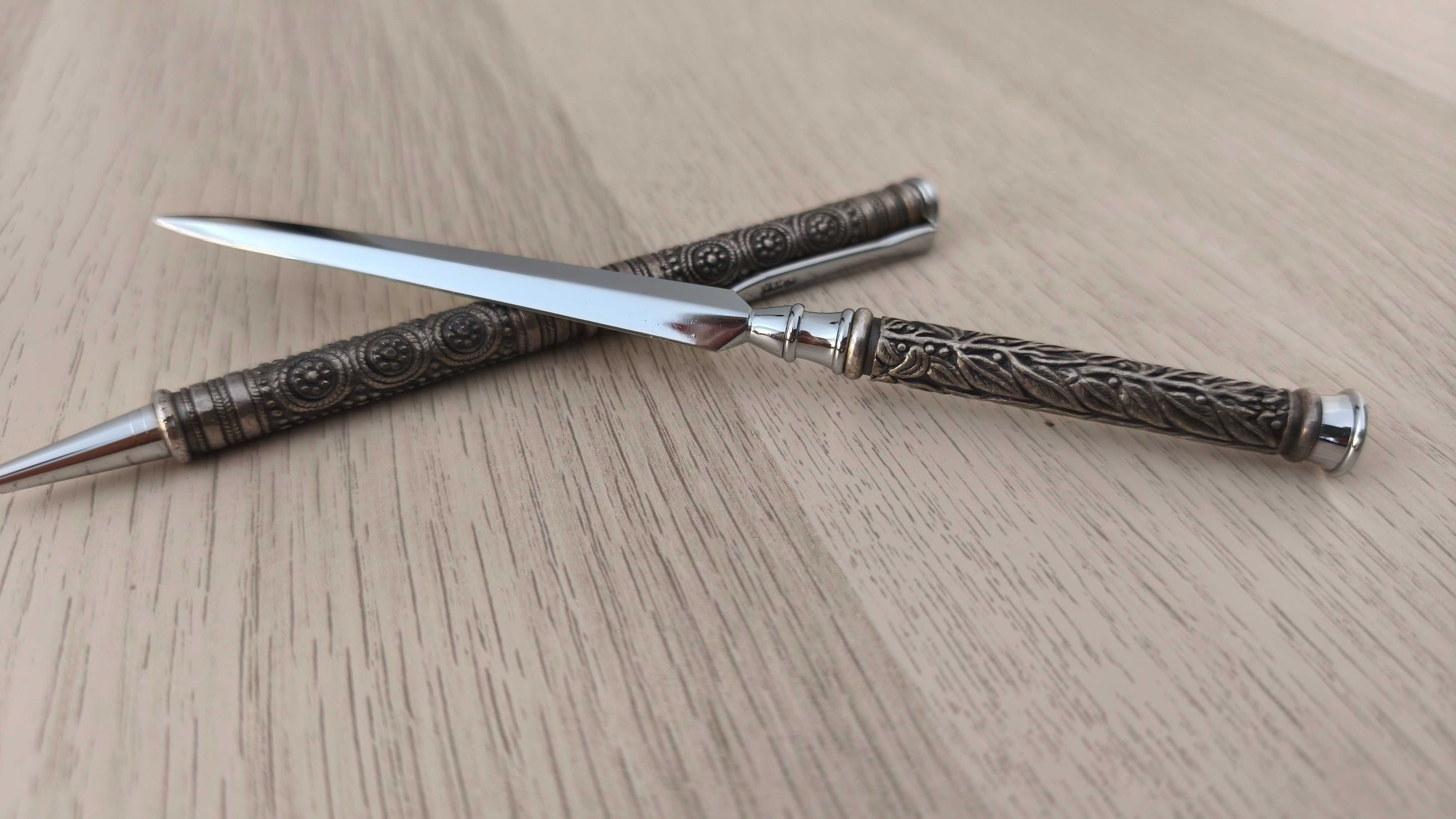 Caneta Vintage em Prata + Abridor de Cartas