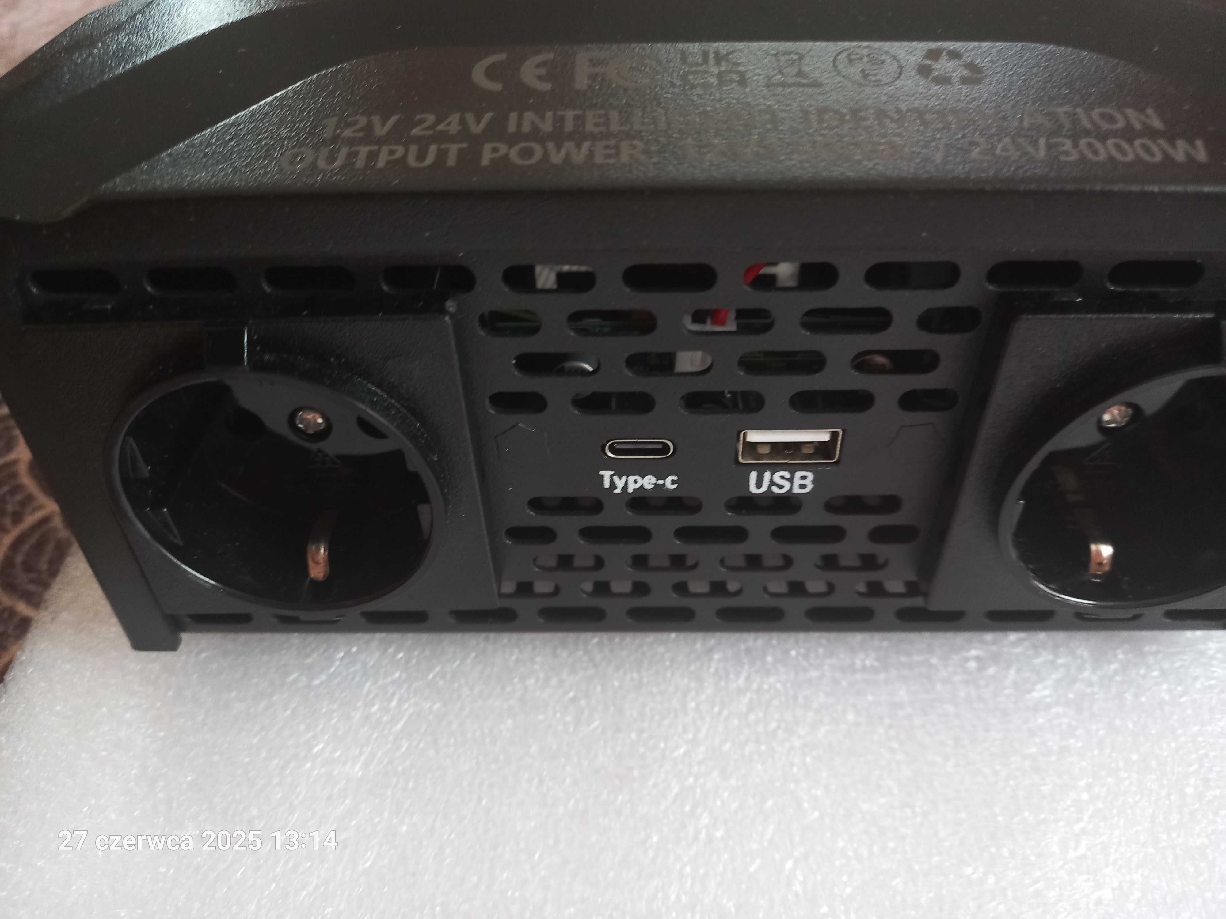 Przetwornica 3000w czysty sinus 12/230v