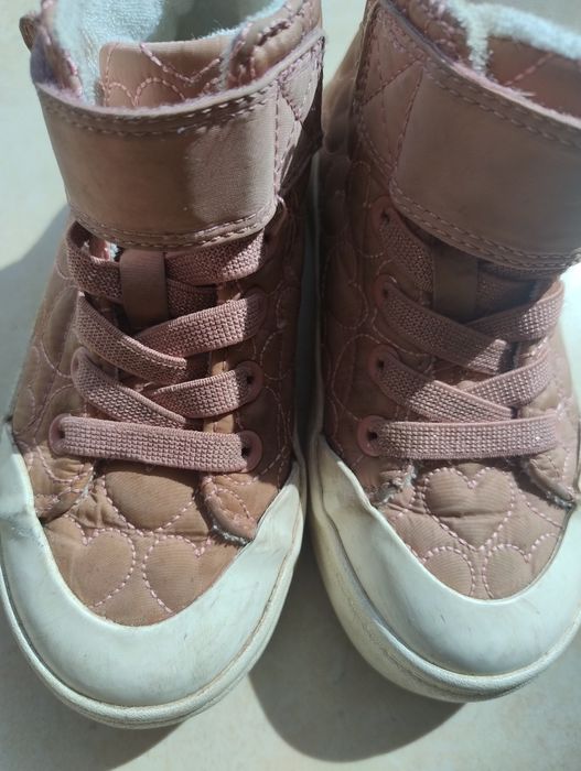 Półbuty ocieplane H&m 28 sneakersy trampki za kostkę rzepy dziewczynka