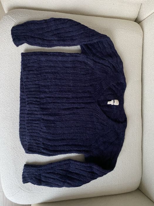 Ciemny, grantowy sweter H&M, rozmiar S