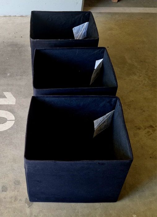 3 Caixas de arrumação Ikea, modelo Drona