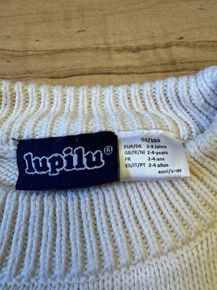 Kremowy sweter Lupilu rozmiar 98-104cm
