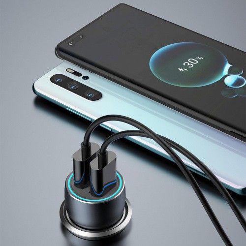 Ładowarka Samochodowa Dudao R4+ 2xUSB-A 120W 3A Grey
