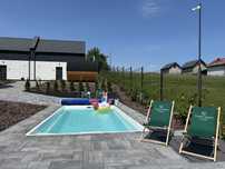 Komfortowe domki całoroczne Osada Chańcza. balia/jacuzzi, basen, sauna
