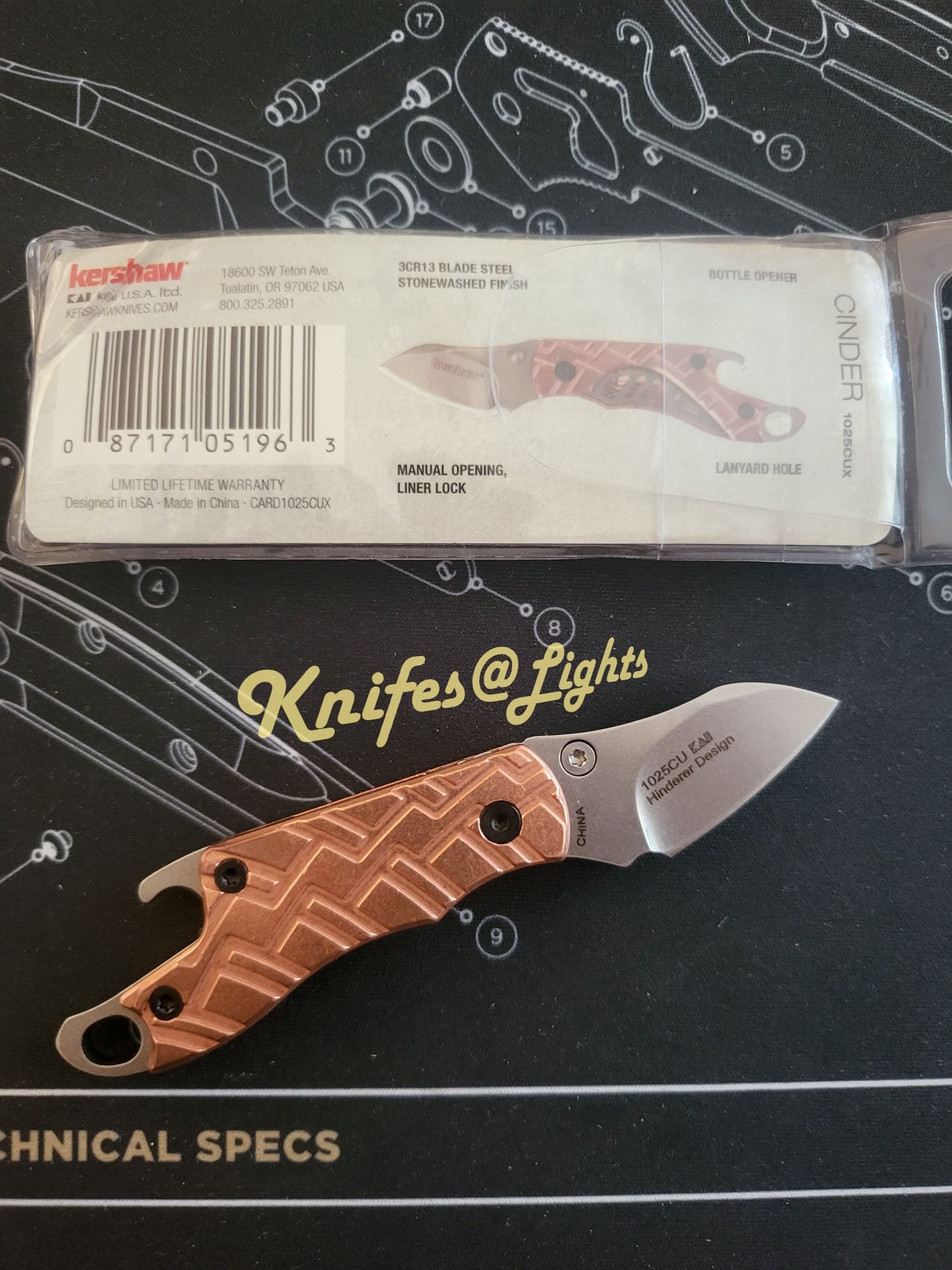 Kershaw Cinder Copper 1025CU