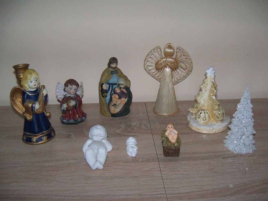 Ozdoby, aniołki, choinki na Boże Narodzenie - 9 sztuk