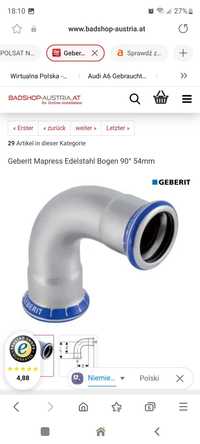 Geberit mapress inox f 54 18sztuk