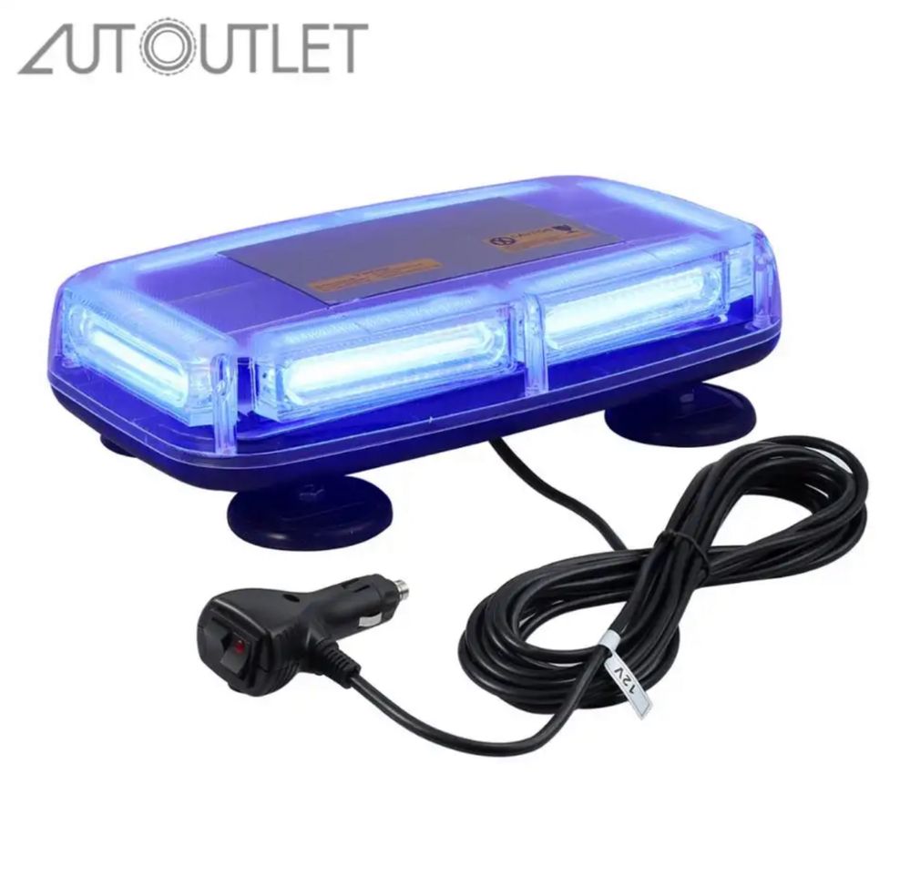 AUTOUTLET 12/24V 6-COB LED 4 stroboskopowy magnetyczny pasek awaryjny