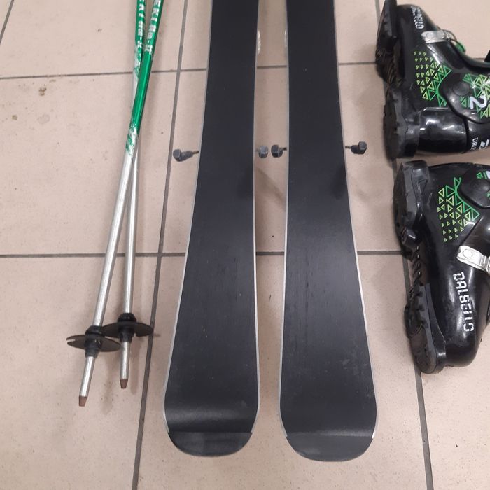 narty Tecno 100cm+buty 20.5cm+kije 80