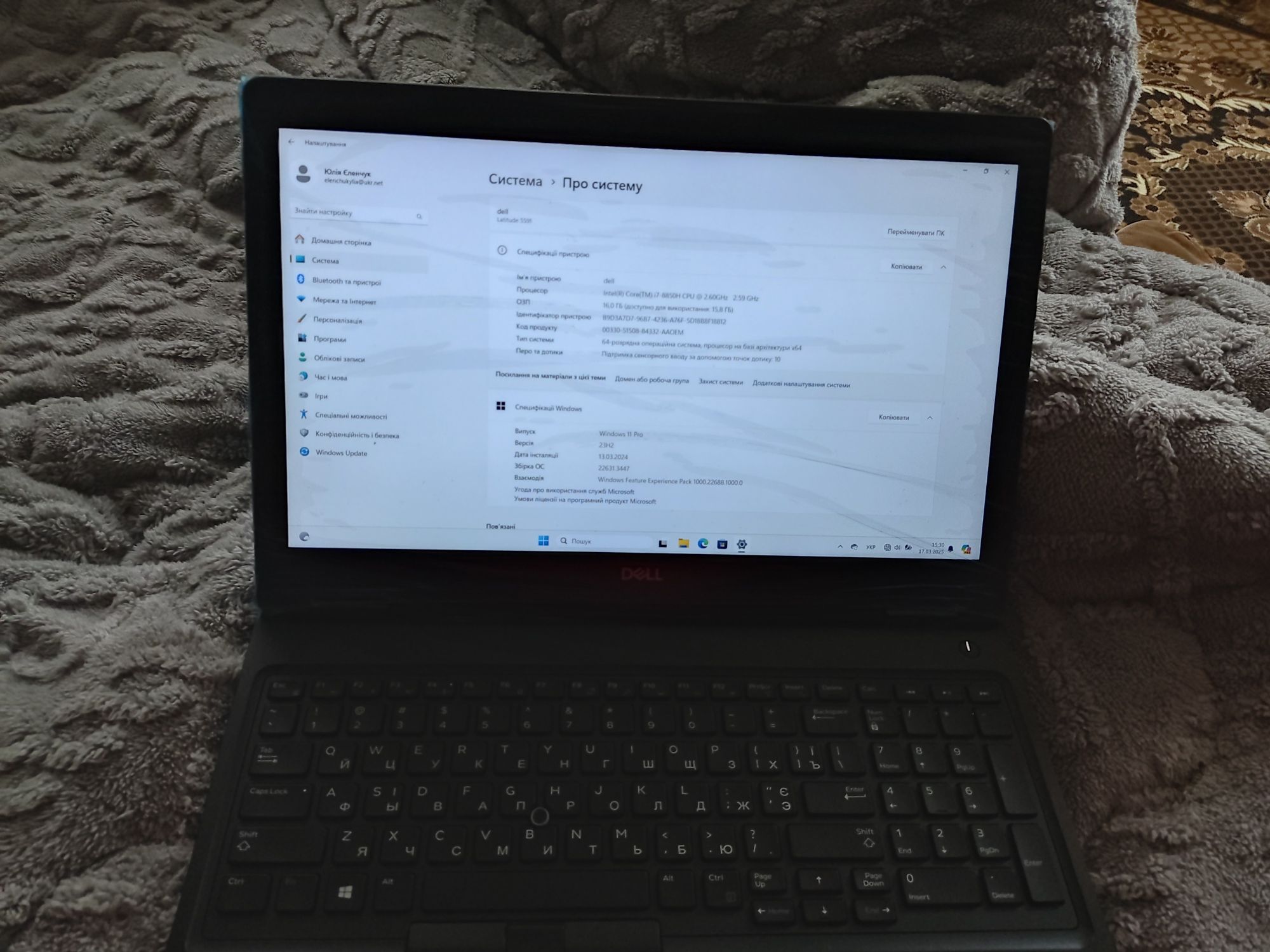 Dell НОВИЙ в плівці Latitude 5591 12ядер 16/SSD 512gb Core i7-8850H 2.