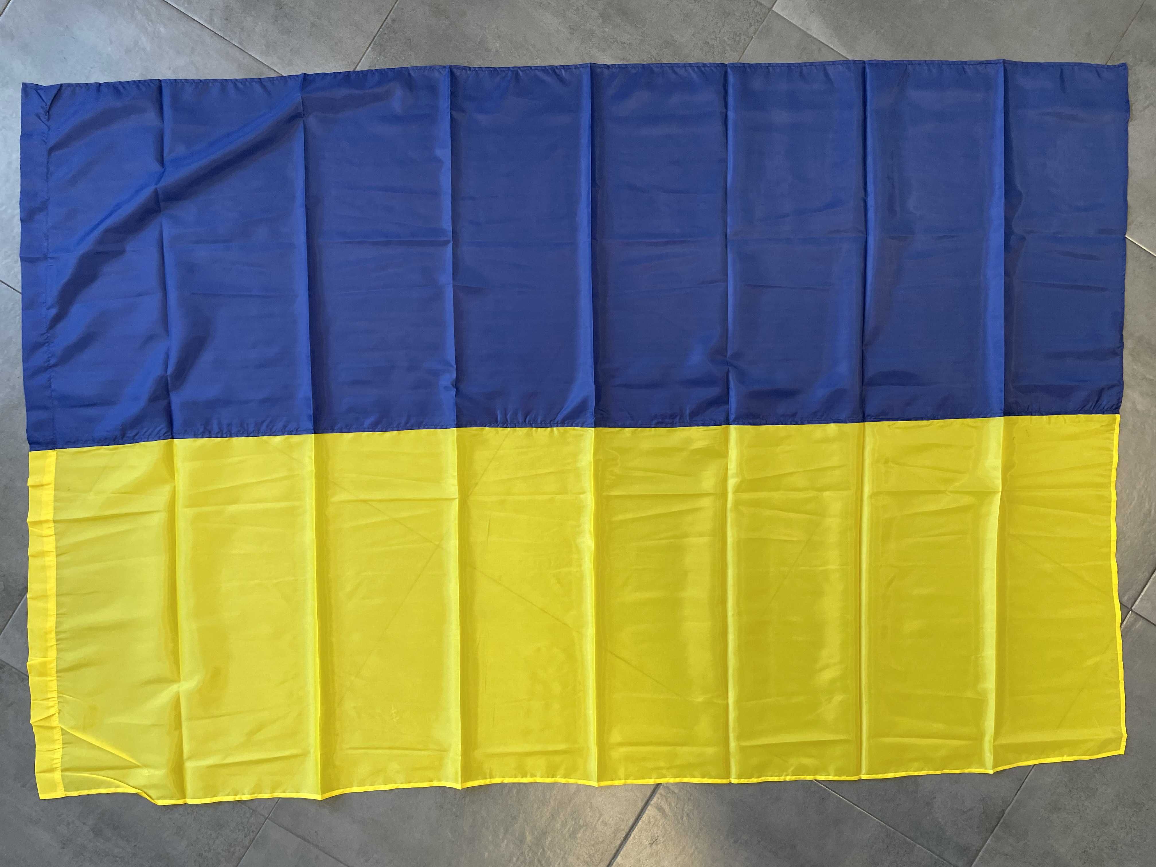 Український стяг-прапор України 210x140 см украинский флаг Украины
