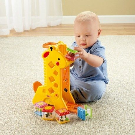 Żyrafa z ruchomymi klockami Fisher Price