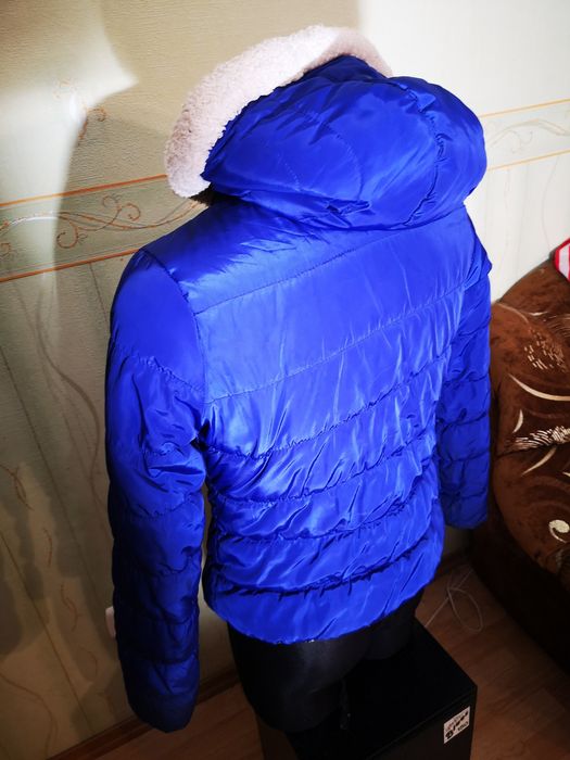 Kurtka granatowa niebieska zimowa ocieplana