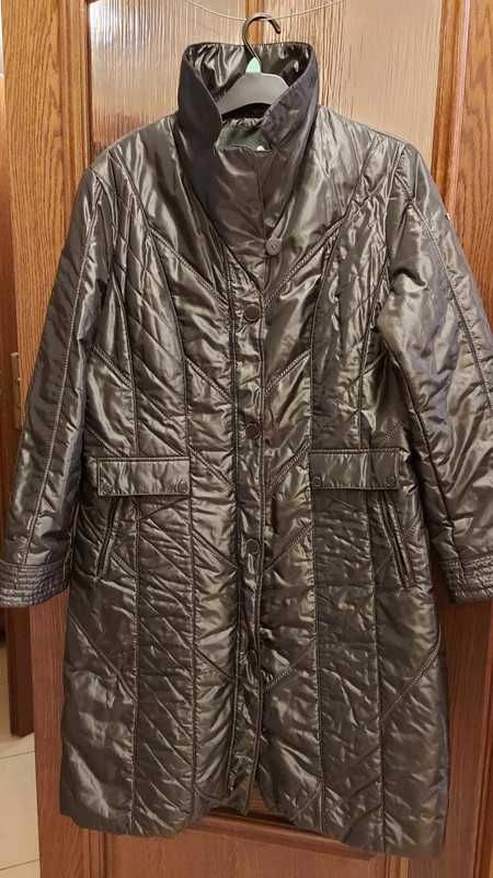 Płaszcz pikowany kurtka khaki 46