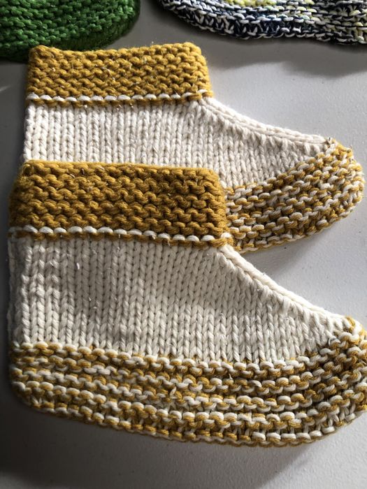 Conjunto 3 pares pantufas feitas à mão