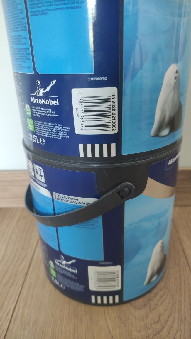 2x 2.5L Dulux Zimowa Cisza - szara farba lateksowa nowa nieotwierana