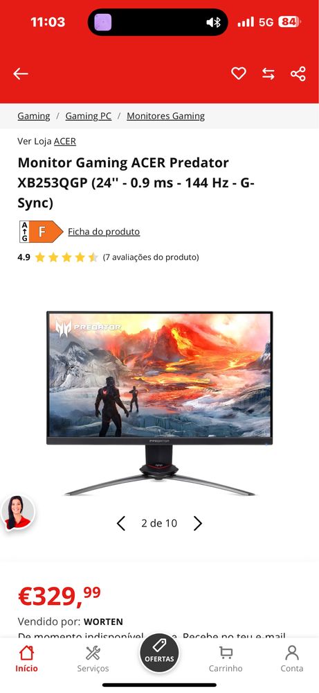 Monitor Gaming Acer Predator 144hz
