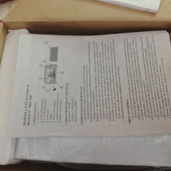 Mini forno 300w dentro da caixa