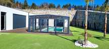 Cobertura telescópica piscina