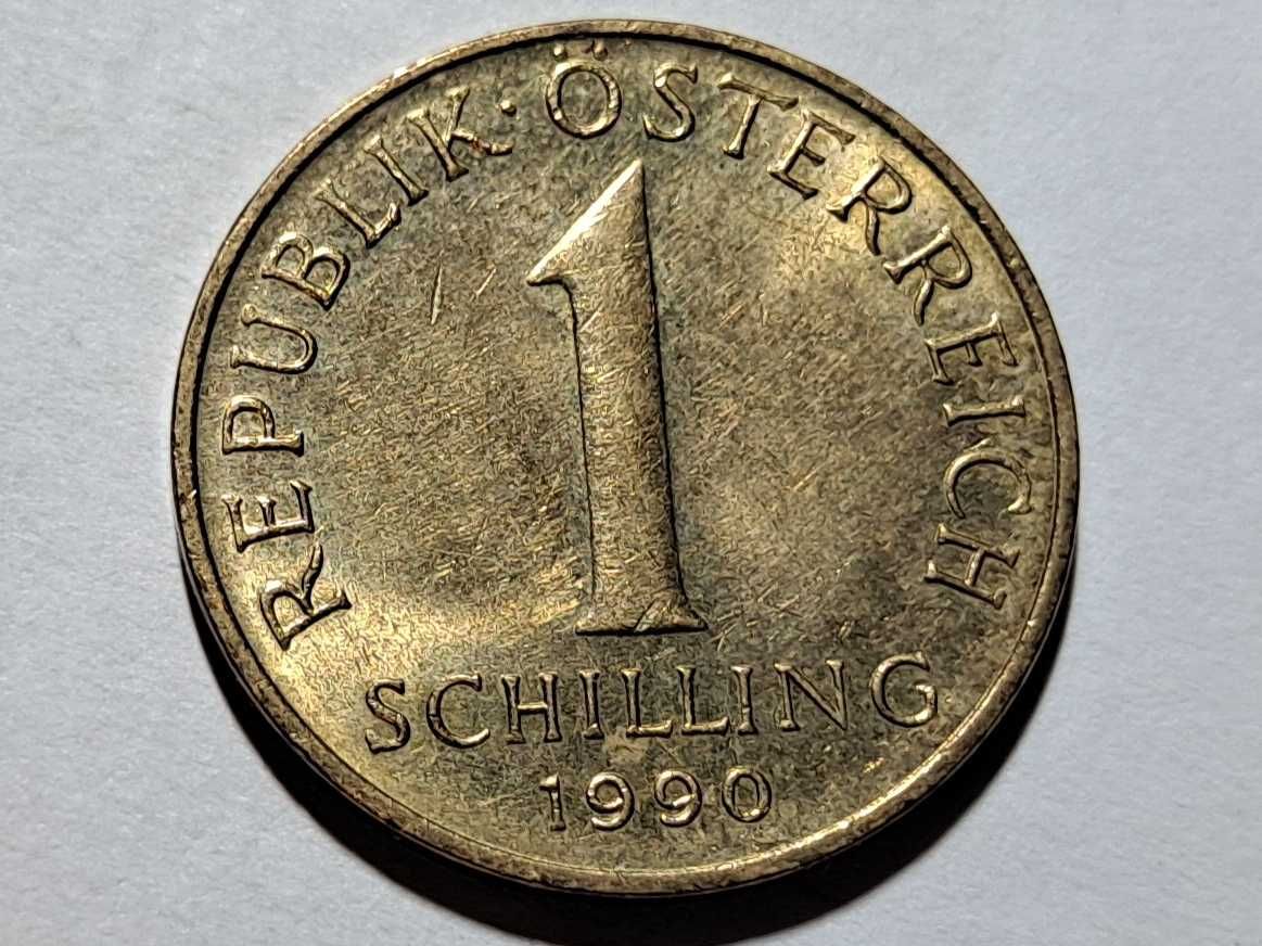 1 Schilling - Austria (II Republika) 1990 r. - (Brązal) - st. dobry