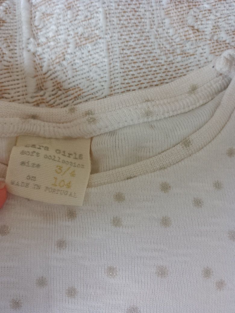 Bluzeczki 2 szt. rorm. 104 Mango i Zara