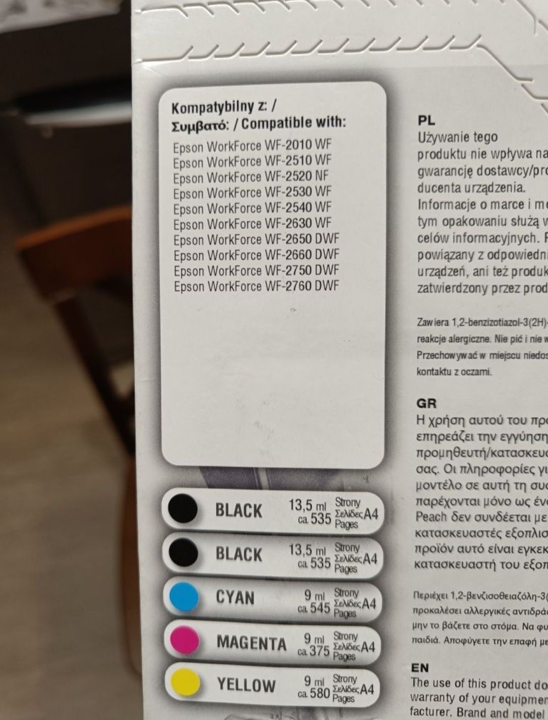 Tusze do drukarek Epson, różne